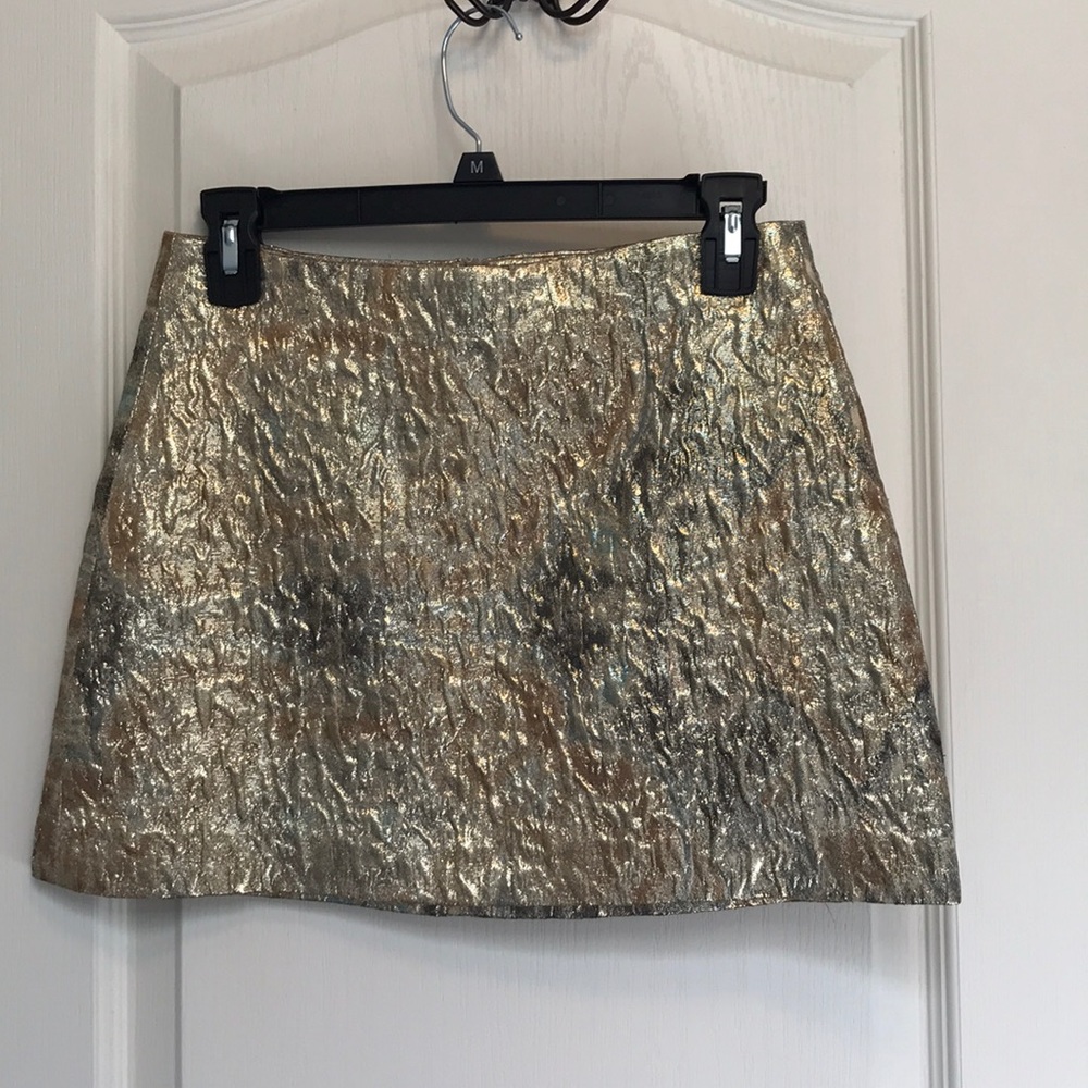 Zara Metallic gold skirt Size Small